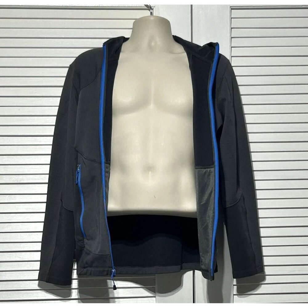 The North Face Men's Gray Blue Full-Zip Fleece Hoodie Athletic Jacket Size M 304 - Picture 3 of 11